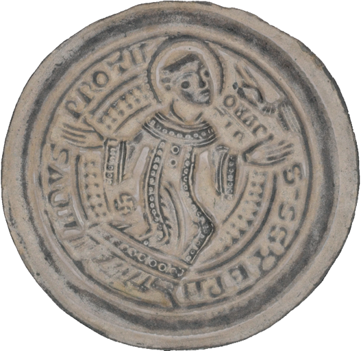 M&uuml;nze mit Darstellung des Heiligen Stephanus 