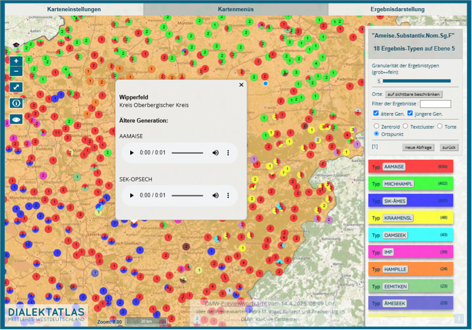 Detailansicht der Preview-Wortkarte f&uuml;r das Wort Ameise mit Player 