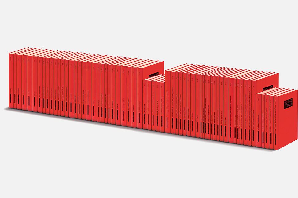 Die vom Projekt bis 2035 in Zusammenarbeit mit dem Verlagskonsortium Dr. Richard Strauss, Schott Music, Edition Peters Group und Boosey & Hawkes zu publizierenden Partiturb&auml;nde. Bislang liegen zehn B&auml;nde vor, zwei weitere kommen 2022 hinzu.