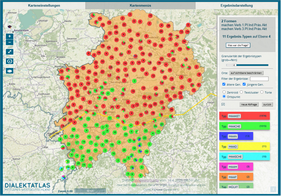 Preview-Wortkarte f&uuml;r das Wort machen mit Benrather Linie 