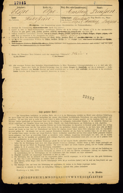 Mit diesen B&ouml;gen sammelte Georg Wenker im 19. Jahrhundert die Daten f&uuml;r seinen Sprachatlas. 