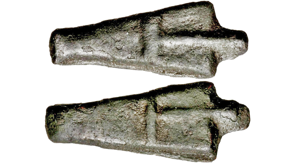 M&uuml;nzgeld in Form einer Pfeilspitze 