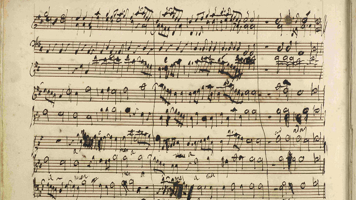 Messiah (HWV 56), Ausschnitt aus der autographen Partitur, British Library, London