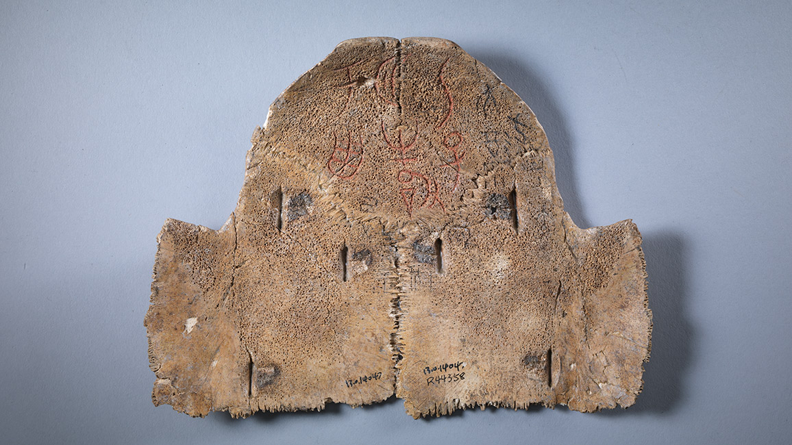 Orakelknochen. Beschrifteter Schildkr&ouml;tenpanzer. Bing Bian 207-208.