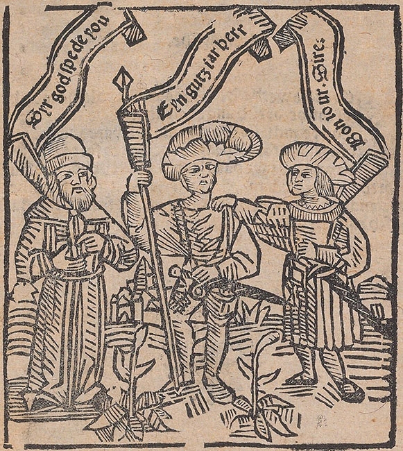 Titelseite des anonymen Sensuyt vng petit liure pour apprendre a parler francoys, alemant, et ancloys 