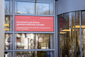Eingang zur GERDEA-Abschlusstagung in Darmstadt