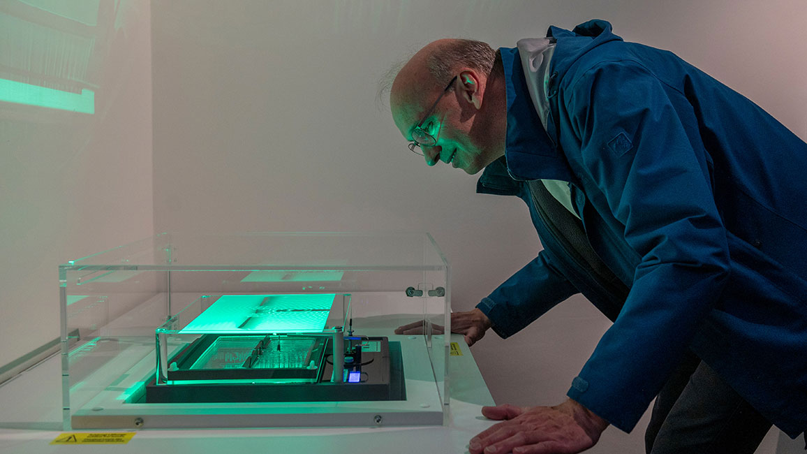 Hands on Station zum Doppelstpaltexperiment