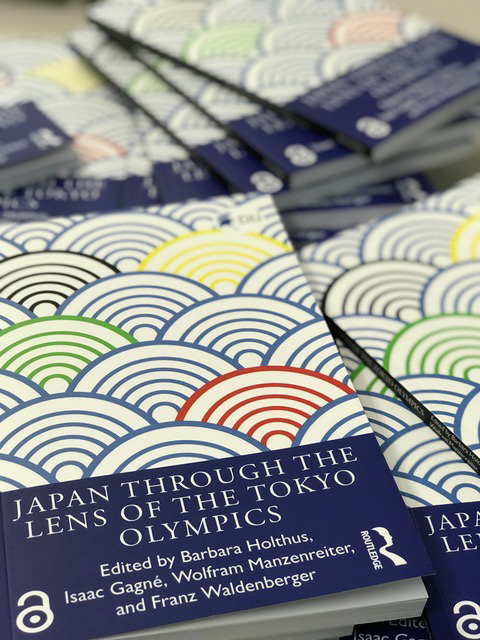 Book Cover: Japan through the lens of the Tokyo Olympics, Edited by Barbara Holthus, Isaac Gagn&eacute;, Wolfram Manzenreiter, Franz Waldenberger 