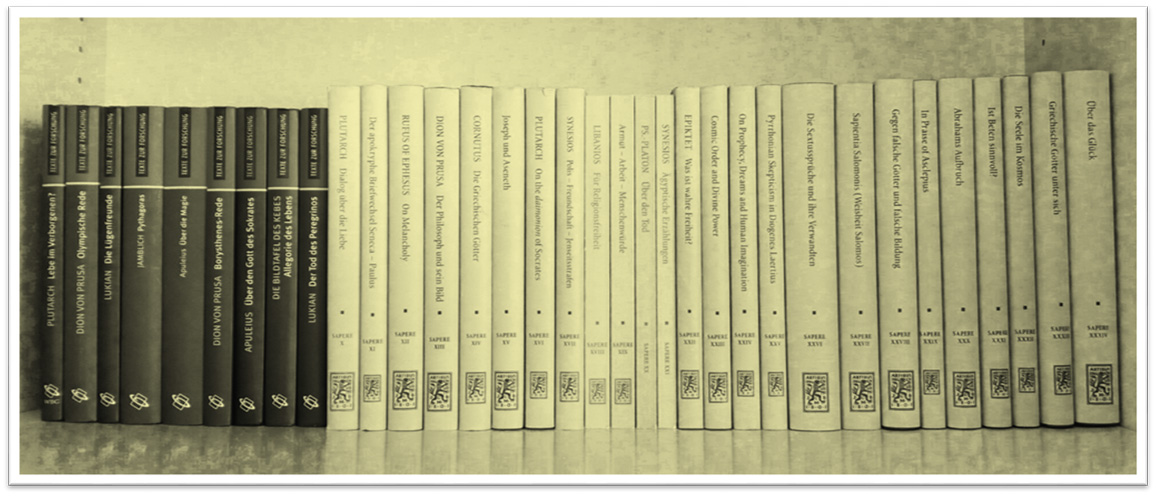 Reihe der SAPERE-B&auml;nde im Regal