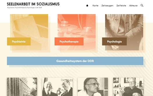 Startseite der digitalen Ausstellung „Seelenarbeit im Sozialismus“. Abgerufen am 23. September 2025 von https://www.sisap-ausstellung.de