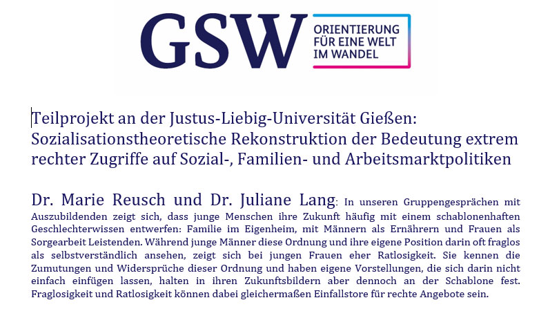 Statement Dr. Marie Reusch und Dr. Juliane Lang
