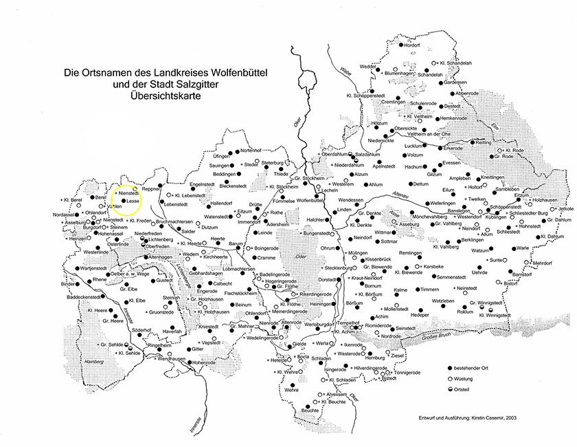 &Uuml;bersichtskarte Wolfenb&uuml;ttel und Salzgitter