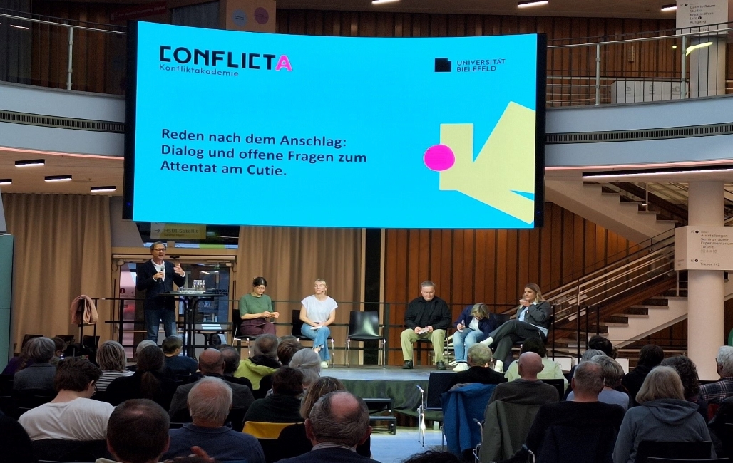 Bild von der Veranstaltung "Reden nach dem Anschlag" der ConflictA (Konfliktakademie) vom 28.05.2025