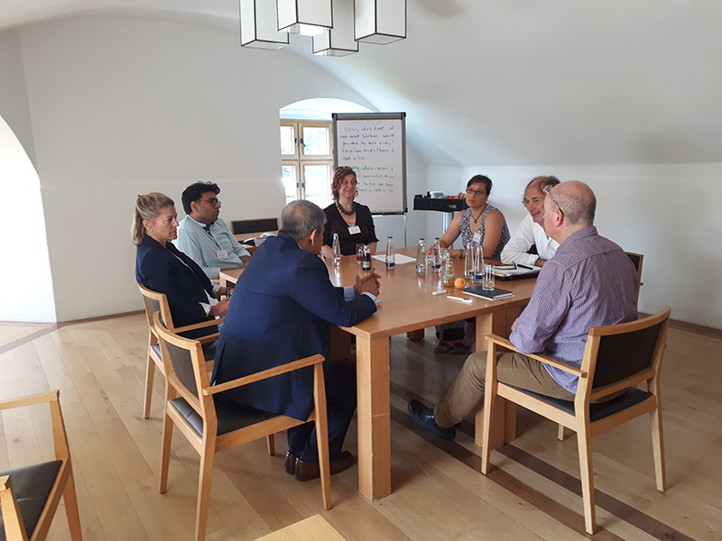 Diskussion zur Zukunft des RCC mit DirektorInnen von Zentren in Indien, den USA, England und Estland