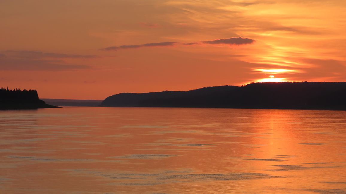 Panorama des Flusses Jenissej