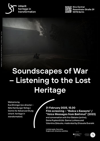 Poster „Soundscapes of War - Listening to the Lost Heritage“