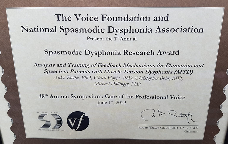 Research Award Zertifikat; &copy; Ziethe