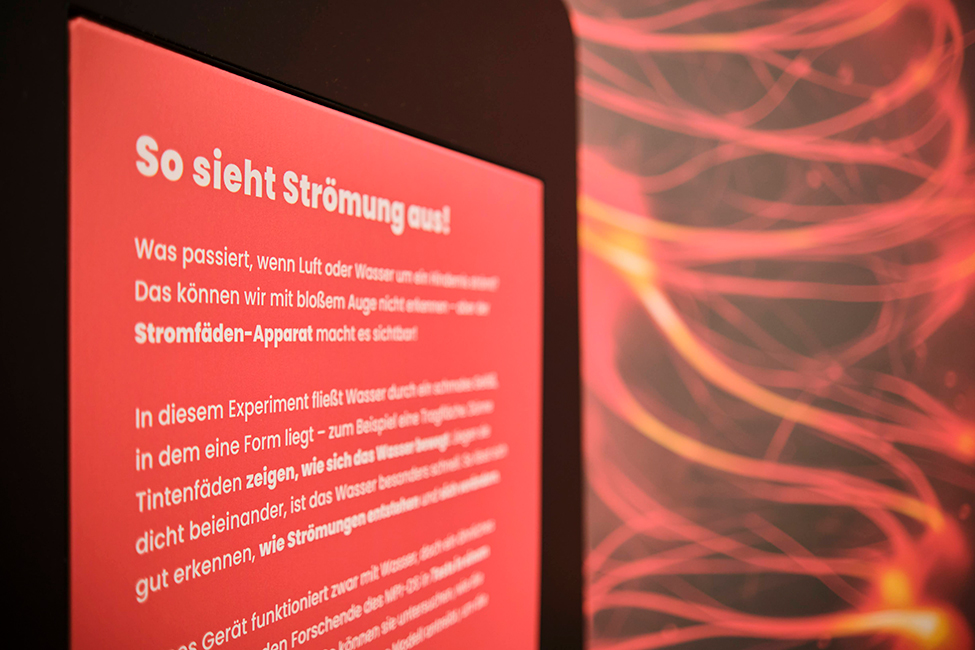 Ausstellungsst&uuml;ck so sieht Str&ouml;mung aus