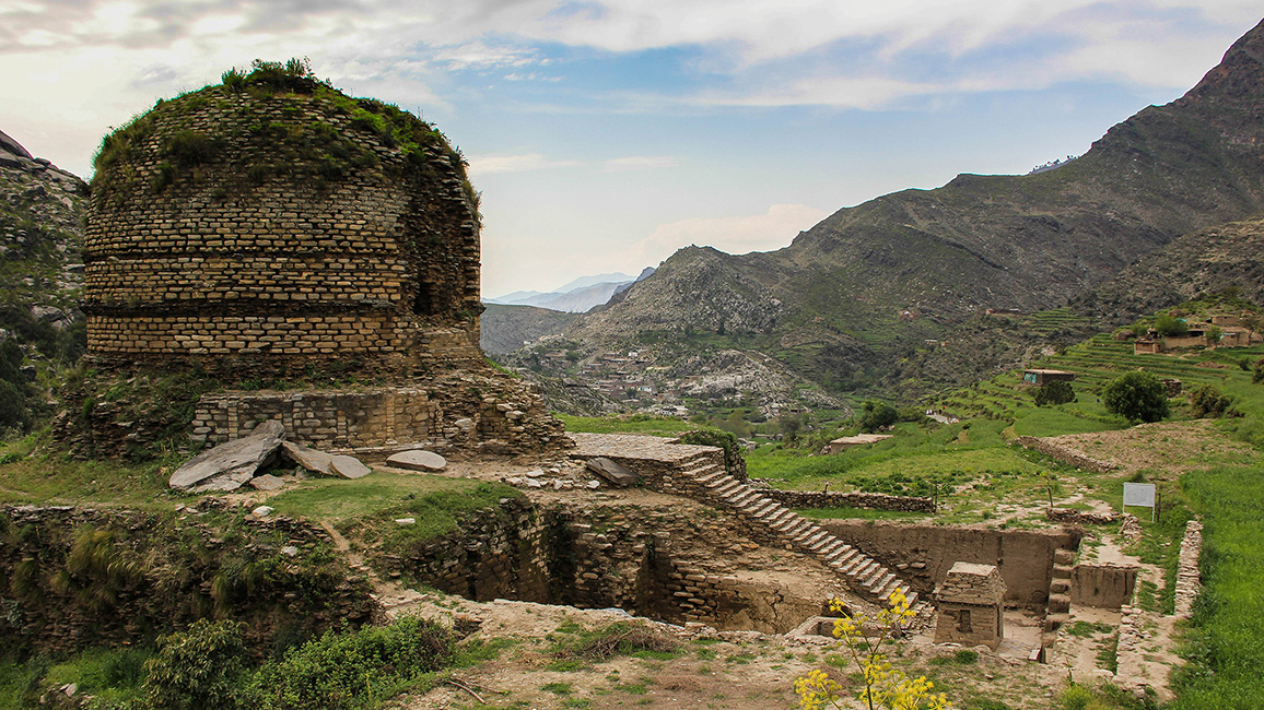Stupa von Amluk-dara im Swat-Tal im n&ouml;rdlichen Pakistan