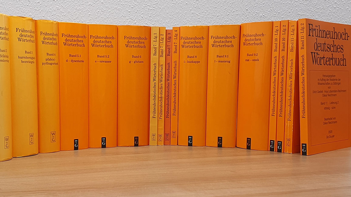 Verschiedene B&auml;nde eines W&ouml;rterbuchs